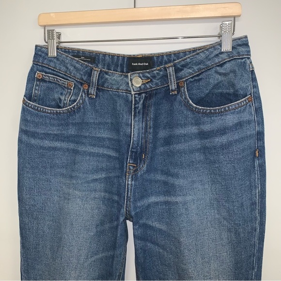 Frank & Oak Jeans Women’s Size 28 Indigo Denim Relaxed Straight Leg Ankle Billie - Picture 3 of 10